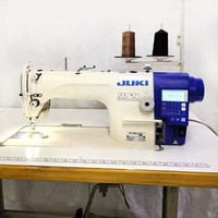Machine à coudre industrielle à point plat JUKI DDL-7000A, point noué à aiguille simple, coupe-fil automatique avec LED pour vêtements