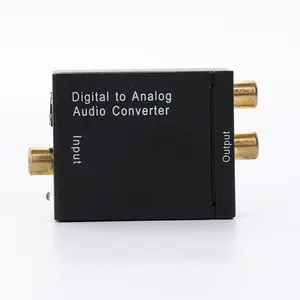 Atacado rca (r/l) mini saída de áudio, coax óptico digital de 3.5mm para analógico conversor de áudio rca l/r