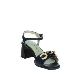 Sandales à talons pour femmes Donna <span class=keywords><strong>Serena</strong></span>, bleu marine, cuir, bride à la cheville, talon bloc - Product Image 5