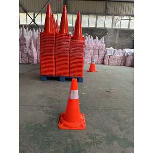 Wettbewerbs fähiger Preis Kunden spezifische Größe/Farbe PVC-Verkehrs straßen kegel mit reflektieren dem Klebeband Sicherheit Flexible reflektierende Hülse - Product Image 3