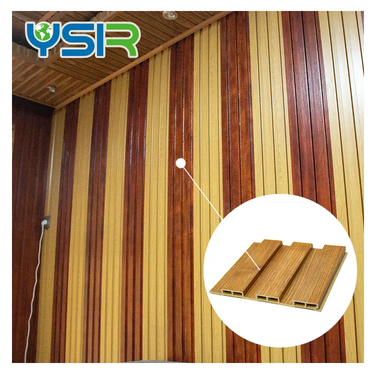 Flame Free Crack Free Home DIY WPC Wand verkleidung Innen Holzwand paneele Wellpaper Dekoration Verkleidung