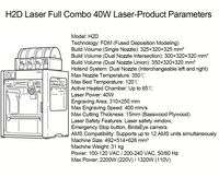 Imprimante 3D H2C H2D H2S Multicolore avec Système Combiné, Imprimante de Bureau CoreXY Fermée, Prise en Charge de la Fonction de Gravure et de Découpe au Laser en Option
