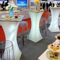 Table de bar LED en gros, 16 LED, table lumineuse à changement de couleur, étanche IP65, mobilier d'extérieur, table de cocktail LED pour événements et fêtes