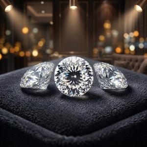 Crowning Sunburst: Diamante Portugués de Corte Redondo Cultivado en Laboratorio |   Gema Suelta Certificada CVD para la Creación de Joyería Exquisita y Personalizada - Product Image 1