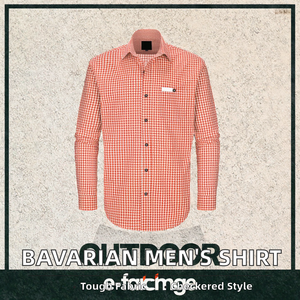 เสื้อเชิ้ตลายตารางแบบบาวาเรียนดั้งเดิมสำหรับผู้ชาย ผลิตตามสั่ง (OEM) ผ้าฝ้าย 100% สำหรับใส่กับกางเกง Lederhosen ในเทศกาล Oktoberfest ช่วงฤดูใบไม้ผลิ - Product Image 2