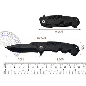 Cuchillo de hoja plegable personalizable para acampar al aire libre, cuchillo de supervivencia de grado DIY de madera de Damasco de acero inoxidable de 25mm con logotipo láser OEM - Product Image 2