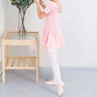 Justaucorps personnalisés en usine robe à manches courtes coton enfants Ballet danse justaucorps robe pour filles
