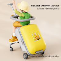 Valise trolley multifonctionnelle en ABS avec roulettes pivotantes, 20 pouces, séparation sec/humide, siège bébé, port USB, légère