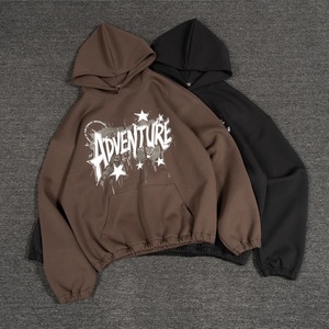 Haute Qualité Sublimation Surdimensionné Broderie Sans Fil Impression À Capuche Personnalisé <span class=keywords><strong>Lourd</strong></span> Épais Polaire Vêtements Boxy Cropped Hoodies - Product Image 4