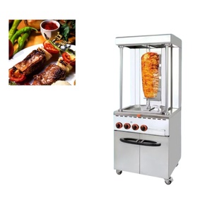 Machine à Kebab Rotatif au Gaz Professionnelle pour Restaurant, Option Barbecue Rotatif, Équipement de Restauration de Rue - Product Image 1