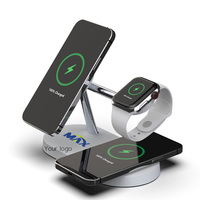 Ensemble cadeau personnalisé Gadgets électroniques veilleuse 3 en 1 aspiration magnétique Station de charge rapide sans fil article cadeau