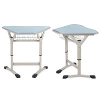 Table de formation collaborative réglable en hauteur, mobilier scolaire en plastique, bureau d'étudiant, chaise