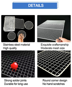 Oem Round Shape vuông kim loại lưới thép không gỉ Khay làm mát cho các món nướng hàng hóa - Product Image 2