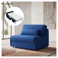 Canapé-lit convertible ergonomique moderne et compact avec matelas, design pliable pour économiser de l'espace, idéal pour hôtel et appartement