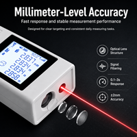 Télémètre laser portable 120M rechargeable par USB ±2mm IP54 avec diffusion vocale et écran LCD rétroéclairé pour la construction