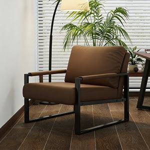 Fauteuil décontracté moderne nordique <span class=keywords><strong>Lazyboy</strong></span> en fer forgé pour balcon, chambre et salon – Chaise de canapé minimaliste - Product Image 2