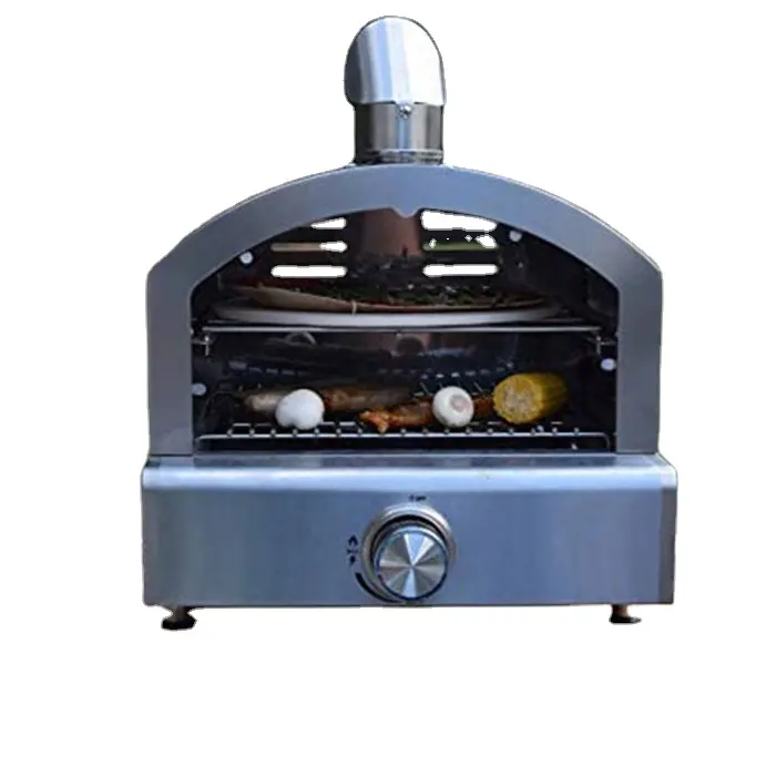 Desain Baru Jerman Luar Ruangan Taman Dapur Roti Oven Atas Meja Piza Gas untuk Pizza 12"