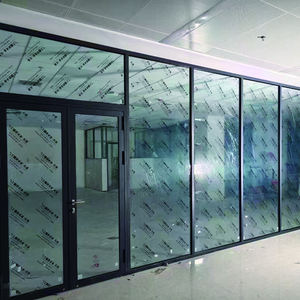 Desain Modern Modular dalam ruangan pembagi tampilan lebar kaca antigores dinding partisi untuk aula kantor sekolah baja aluminium - Product Image 5