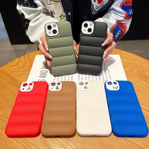 Factory Wholesale Low Price Cotton Down Jacket Phone Cases Puffer Phone Cases For Iphone 14 Plus 13 12 Pro Xs Max Xr Xs 7/8plus