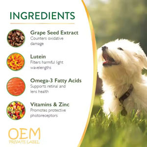 Logo privé Suppléments de soins de santé pour animaux de compagnie <span class=keywords><strong>Dog</strong></span> Vision Soft Chews pour réduire le stress oxydatif de l'inflammation oculaire - Product Image 4