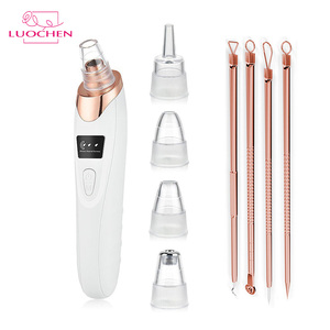 ชุดเครื่องดูดสิวเสี้ยนไฟฟ้า 5-in-1 สีดำ พร้อมหัวเปลี่ยนสแตนเลส 4 ชิ้น ชาร์จไฟได้ ทำความสะอาดรูขุมขน กำจัดสิว พกพาสะดวก ชาร์จผ่าน USB - Product Image 1