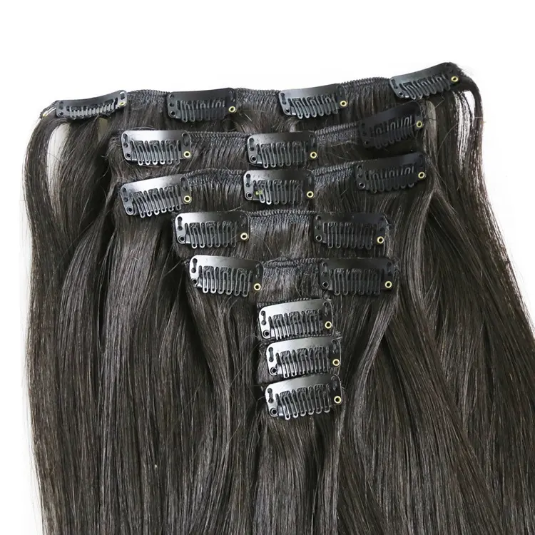 Nhà Máy Giá Hot Bán nguyên 100% Remy tóc trinh nữ dài dịch vụ cuộc sống xoăn cổ điển clip trong phần mở rộng tóc