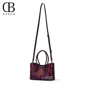 Túi đeo vai nữ bằng da kiểu dáng sang trọng, chất liệu vải gấm Trung Quốc mới, phối họa tiết, hàng chính hãng - Product Image 3