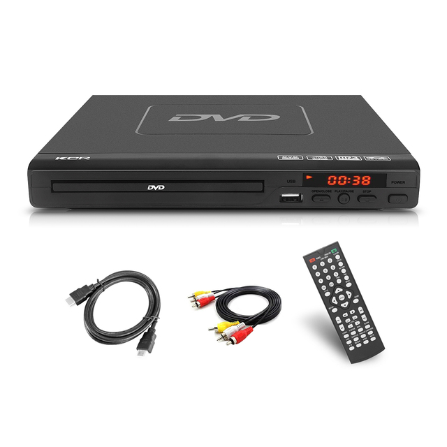 KCR USB /VCD/CD Player with 1080P HD No Mosaics 3.5" Screen for Home Theater Systems