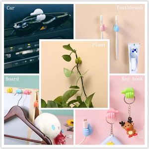 Silicone Thumb Wall <b>Hook</b> Self Adhesive Thumb Cable Organizer <b>Clips</b> Silicone Key <b>Hook</b> Holder Wall Hangers - Product Image 3