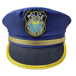 Chapeau <span class=keywords><strong>de</strong></span> police pour enfants bleu marine maison <span class=keywords><strong>de</strong></span> jeu pour enfants chapeau d'<span class=keywords><strong>officier</strong></span> accessoires Cosplay pour la performance sur scène et la fête d'Halloween - Product Image 1