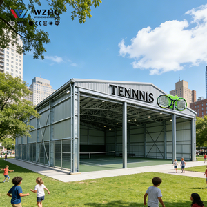 Bâtiment en acier de qualité commerciale pour centre de tennis intérieur, résistant aux intempéries, économique, conforme aux normes AS/NZS 1170, durée de vie de 50 ans - Product Image 1