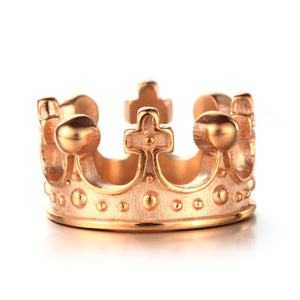 Anillo de acero inoxidable con diseño de corona para hombre, sortija de dedo Estilo Vintage, Punk Rock, antiguo, venta al por mayor - Product Image 3