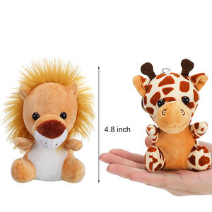 لعبة محشوة لطيفة مخصصة للغابات ، هدية مكافأة للأطفال ، فيل صغير ، زرافة الأسد النمر ، ألعاب قطيفة - Product Image 1
