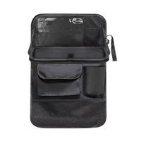 Organisateur de siège de voiture en tissu Oxford, sac de rangement, plateau pliable, table, poche suspendue pour l'intérieur de la voiture, support polyvalent universel