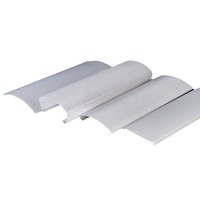 Carcasa Personalizada para Lámpara de PC, Cubierta Acrílica Blanca, Perfiles Coextruidos, Anti-UV, Ignífuga, Cortable, Extruido, Gran Tamaño