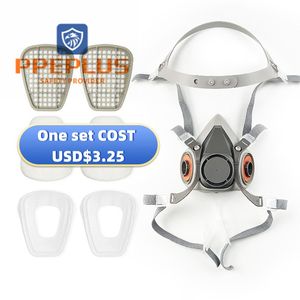 ओएम पी प्लस ब्रांड रबर आकार का आधा चेहरा रासायनिक श्वासयंत्र बिक्री के लिए सस्ते गैस मास्क - Product Image 5