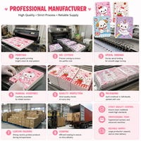 Carnet à spirales personnalisé mignon motif chat kawaii, couverture en carton couché, impression numérique du logo, idéal pour les cadeaux scolaires