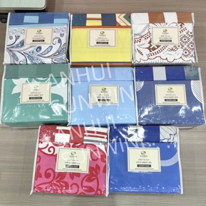 Bán Buôn Siêu Thị Chất Lượng In 8 Mảnh Tấm Ga Giường Set Với Rèm Cửa 100gsm Sợi Nhỏ Mềm Bộ Đồ Giường Set Với Rèm Cửa - Product Image 6