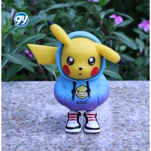 <strong>Pokemoned</strong> Pikachu Streetwear <strong>Hoodie</strong> Chibi Figure Model Collectible Boxed Plastic Crafts - Product Image 4