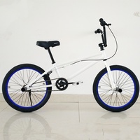 20-дюймовый BMX-велосипед для трюков и фристайла с одной скоростью, стальной вилкой, алюминиевыми ободами и полностью амортизированной рамой для уличных и горных заездов