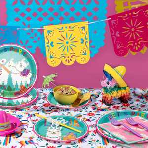 Hot Selling Disposable 9 X 9 Inches Llama Style Modern Paper <b>Plates</b> Kids Birthday Party Supplies for Appetizer Lunch Dinner - Product Image 2