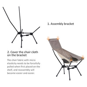 Chaise pliante portable de camping et de plage pour adultes, avec cadre en aluminium ultraléger, vente en gros - Product Image 3