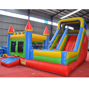 Giá bán buôn Bouncer Inflatable trẻ em bị trả lại nhà Inflatable thương mại lớp bouncy lâu đài Inflatable với trượt - Product Image 2