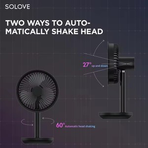 Hot Sale Intelligent SOLOVE Battery Rechargeable Desktop Fan Small Usb Rechargeable <b>Table</b> Mini <b>Electric</b> <b>Table</b> Fan - Product Image 2