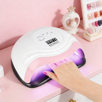 Lampu Kuku UV LED Portabel Blueque V7 Berdaya Tinggi 4 Timer Sensor Otomatis Sumber Cahaya Dual-Nm Pengeringan Cepat Untuk Rumah dan Salon
