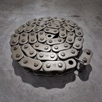 Ensemble de chaînes de chenilles en acier allié traité thermiquement. Haute résistance à l'usure, pour châssis de finisseur d'asphalte