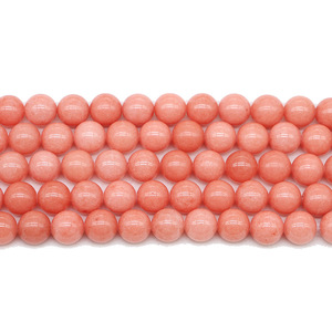 Natural Stone Loose Round Beads Color B Orange <b>Red</b> For DIY <b>Bracelets</b> Yiwu Origin ST0085 - Product Image 5