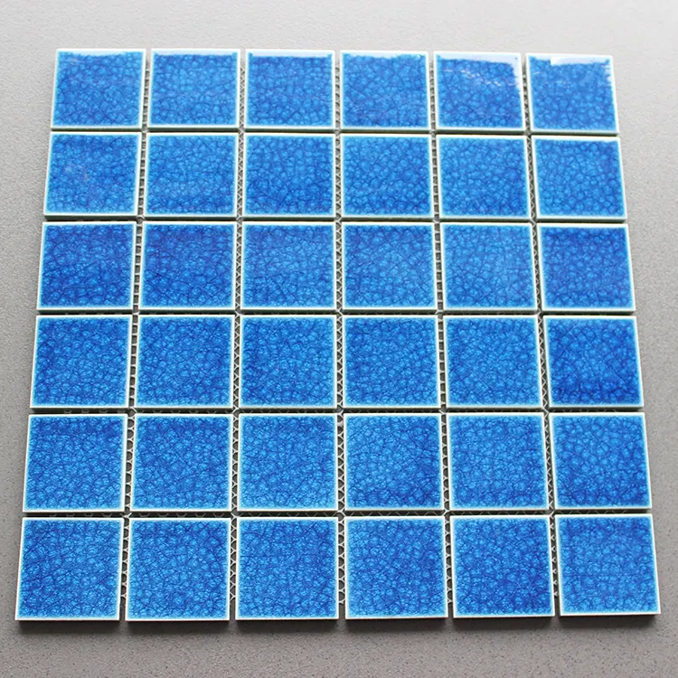 One Stop fornitore bagno colore blu 300x300 mosaico di vetro piastrelle per piscina all'aperto piastrelle di vetro mosaico di vetro