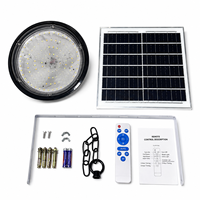 Lampe LED Suspendue UFO 100W 3 CCT Étanche à Détecteur de Mouvement Alimentée par Énergie Solaire pour Jardin avec Télécommande