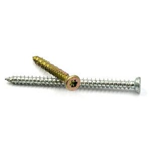 สกรูคอนกรีตเหล็กกล้าคาร์บอนคุณภาพสูง หัว Torx ชุบสังกะสี ขายดีจากโรงงาน - Product Image 3